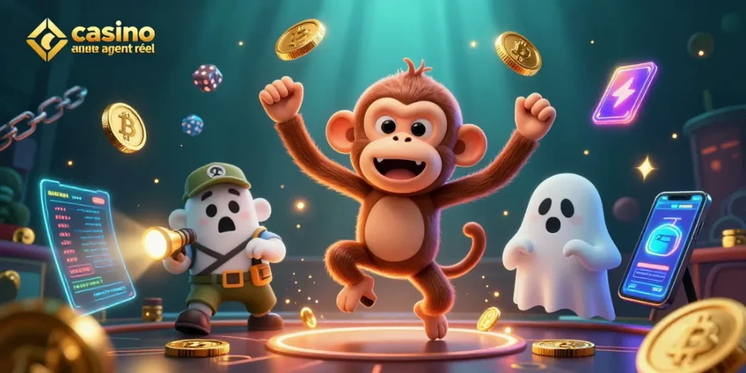 Engagez-vous dans le casino en ligne argent réel avec un singe poltergeist qui jongle avec des gains étincelants.